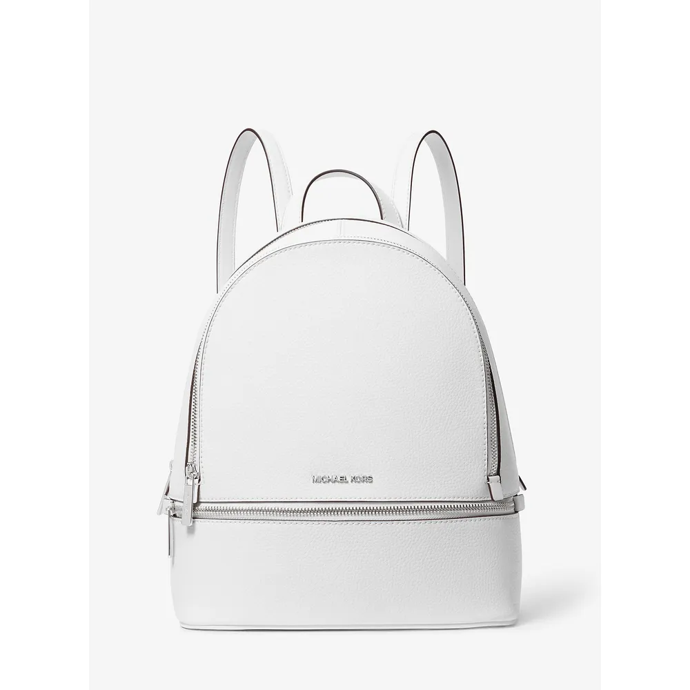 mk785371128_0_webp.webp Michael Kors Mochila Rhea de piel granulada | Optic White