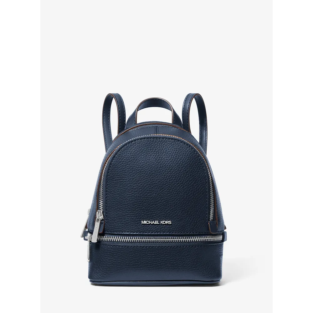 mk785371139_0_webp.webp Michael Kors Mochila Rhea de piel granulada | Navy
