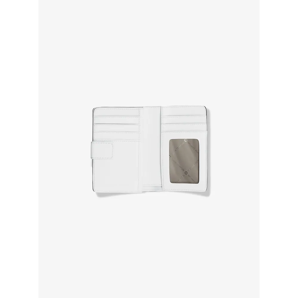 Michael Kors Cartera plegable impreso de Jet Set | Optic White