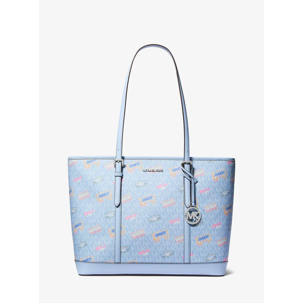 Michael Kors Bolso tote impreso de Jet Set | Cielo claro
