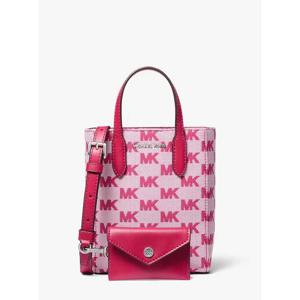 mk785371326_0_webp.webp Michael Kors Bolso tote Vincent con logo en jacquard | Dk Raspberry