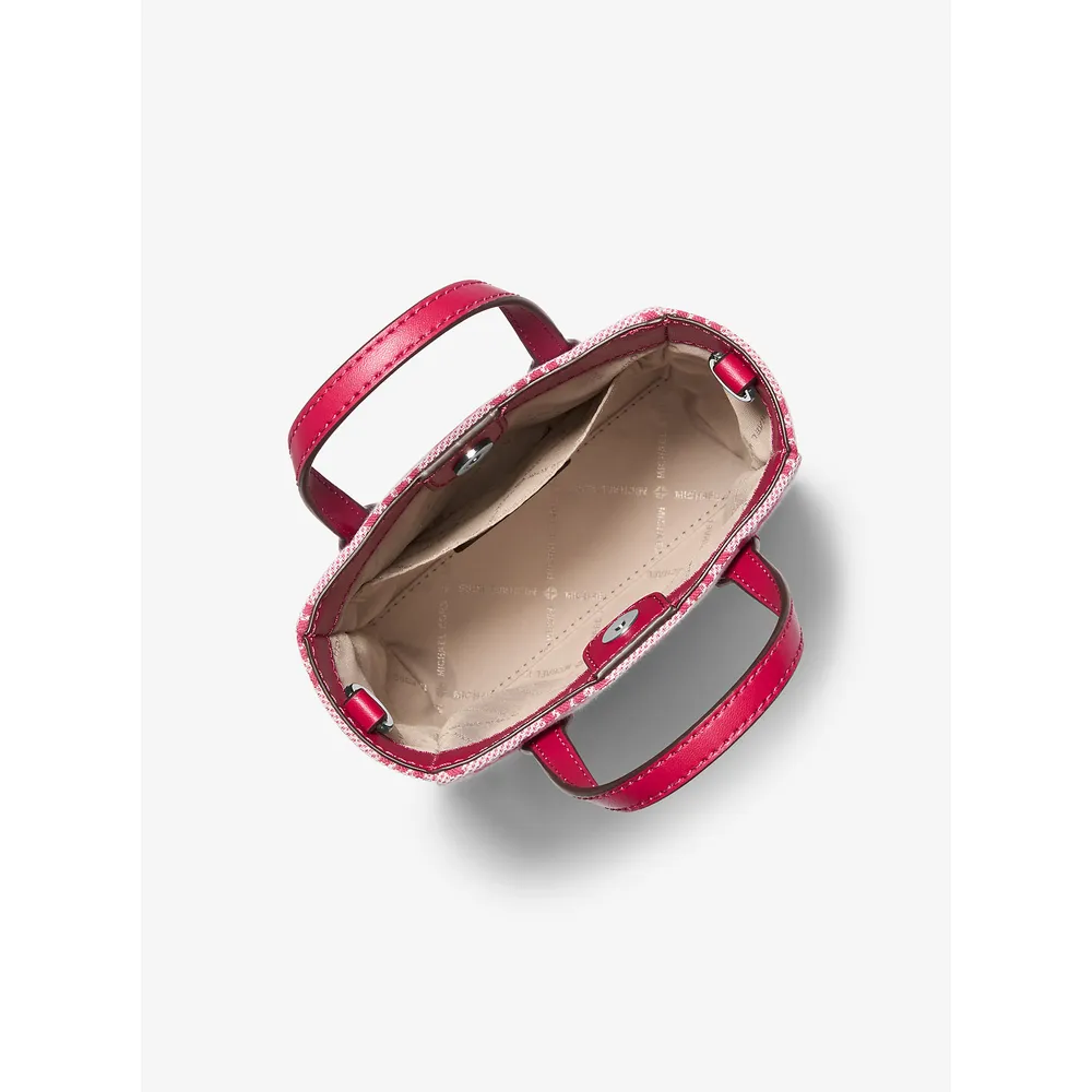 mk785371326_1_webp.webp Michael Kors Bolso tote Vincent con logo en jacquard | Dk Raspberry