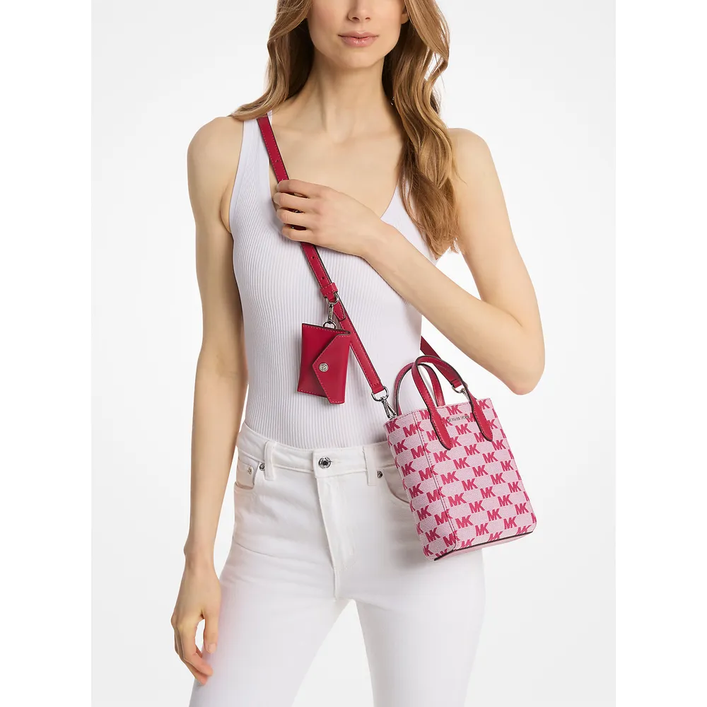 mk785371326_2_webp.webp Michael Kors Bolso tote Vincent con logo en jacquard | Dk Raspberry