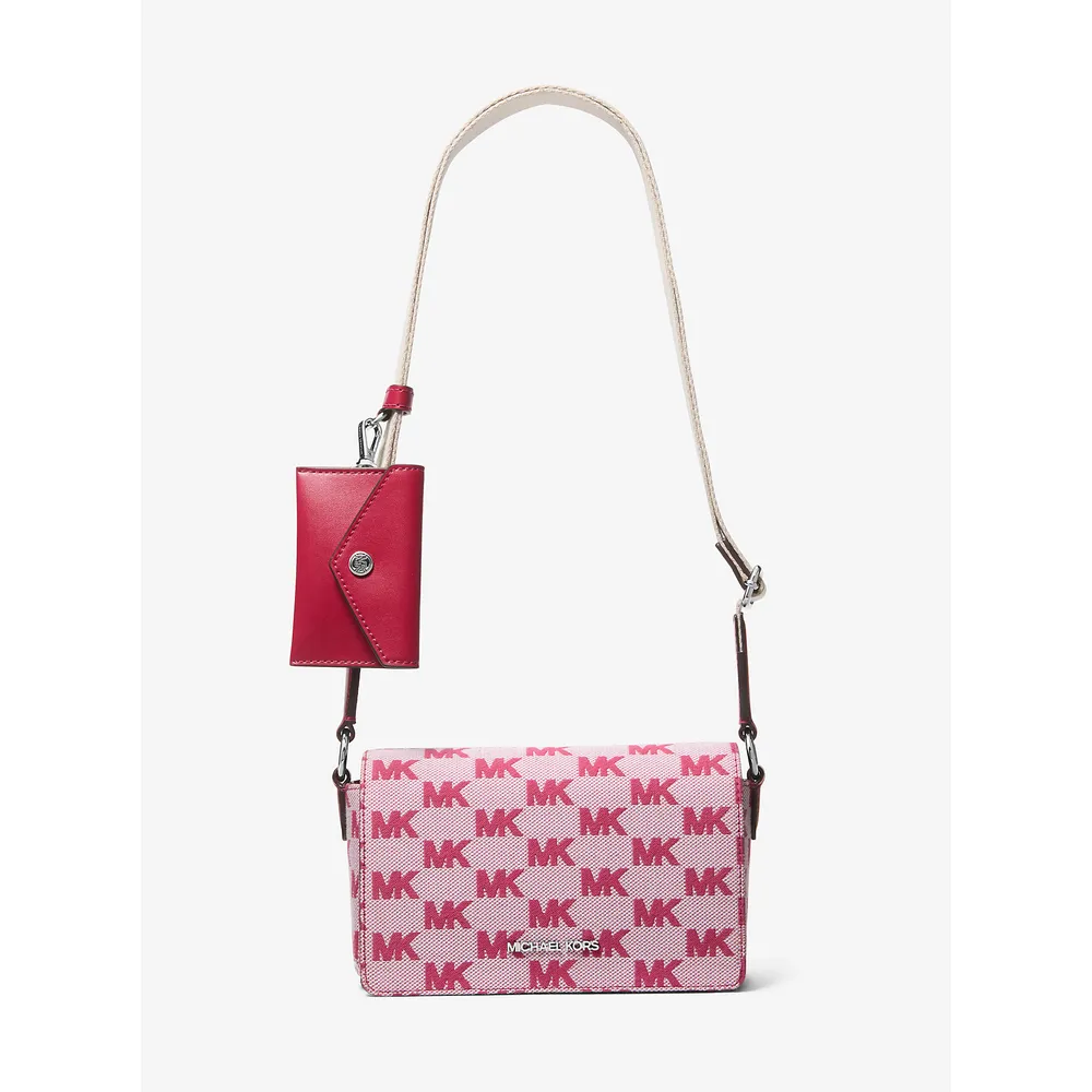 Michael Kors Bolso bandolera Vincent con logo en jacquard | Dk Raspberry