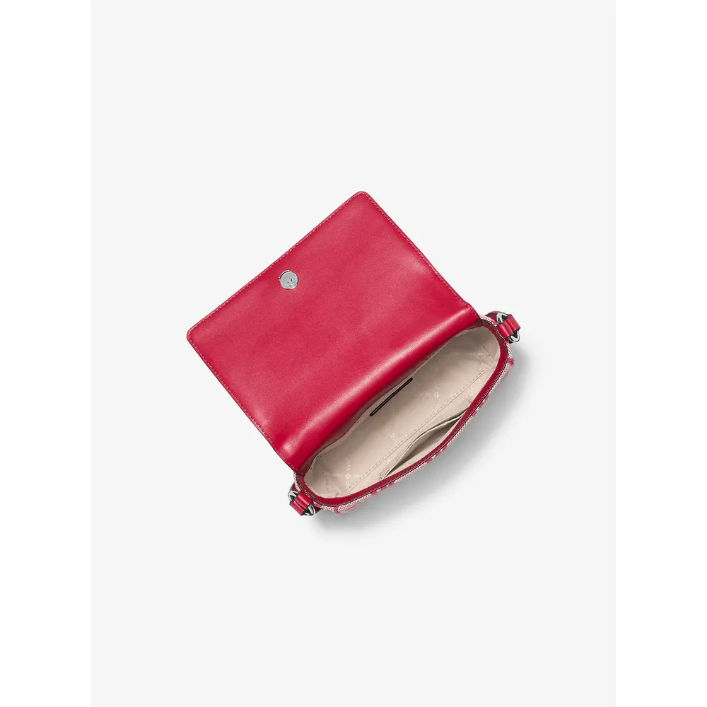 Michael Kors Bolso bandolera Vincent con logo en jacquard | Dk Raspberry