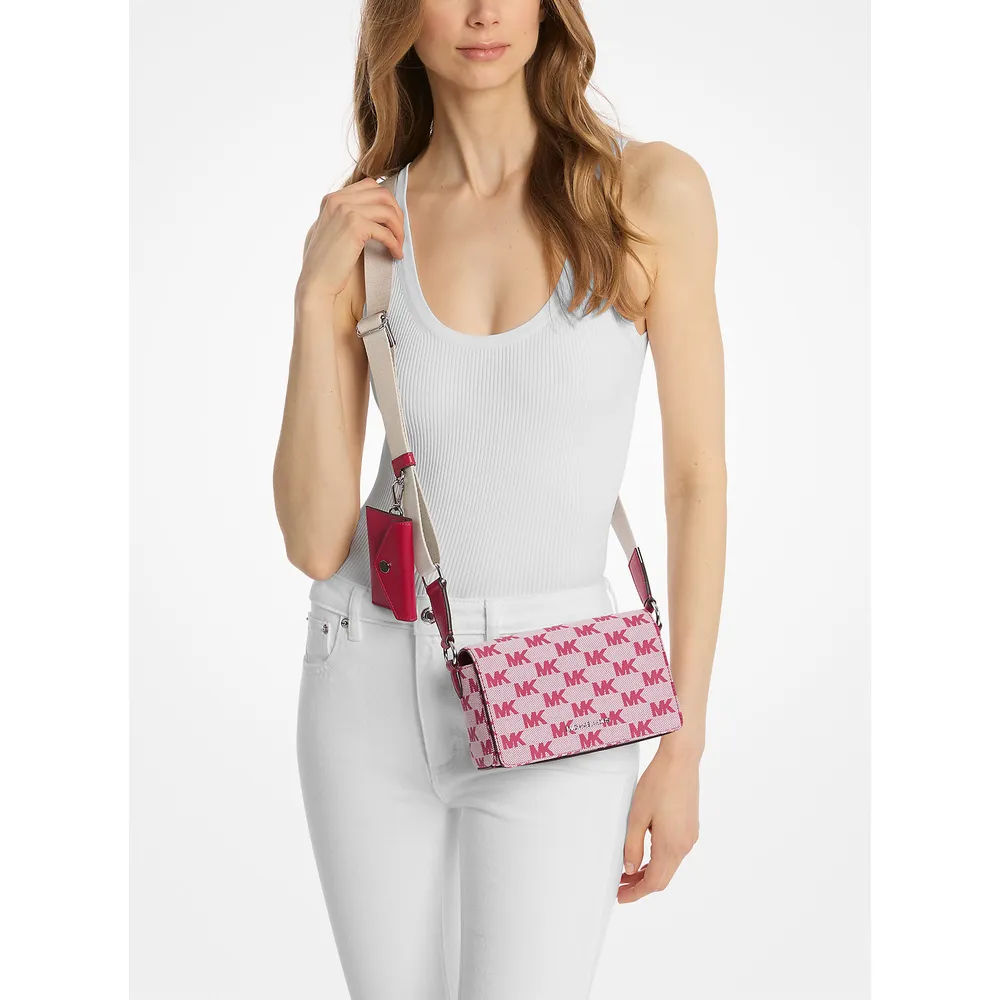 Michael Kors Bolso bandolera Vincent con logo en jacquard | Dk Raspberry