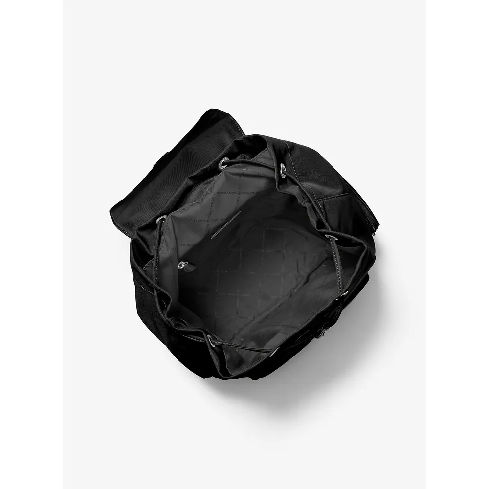 mk785371414_1_webp.webp Michael Kors Mochila de nailon Khai | Negro