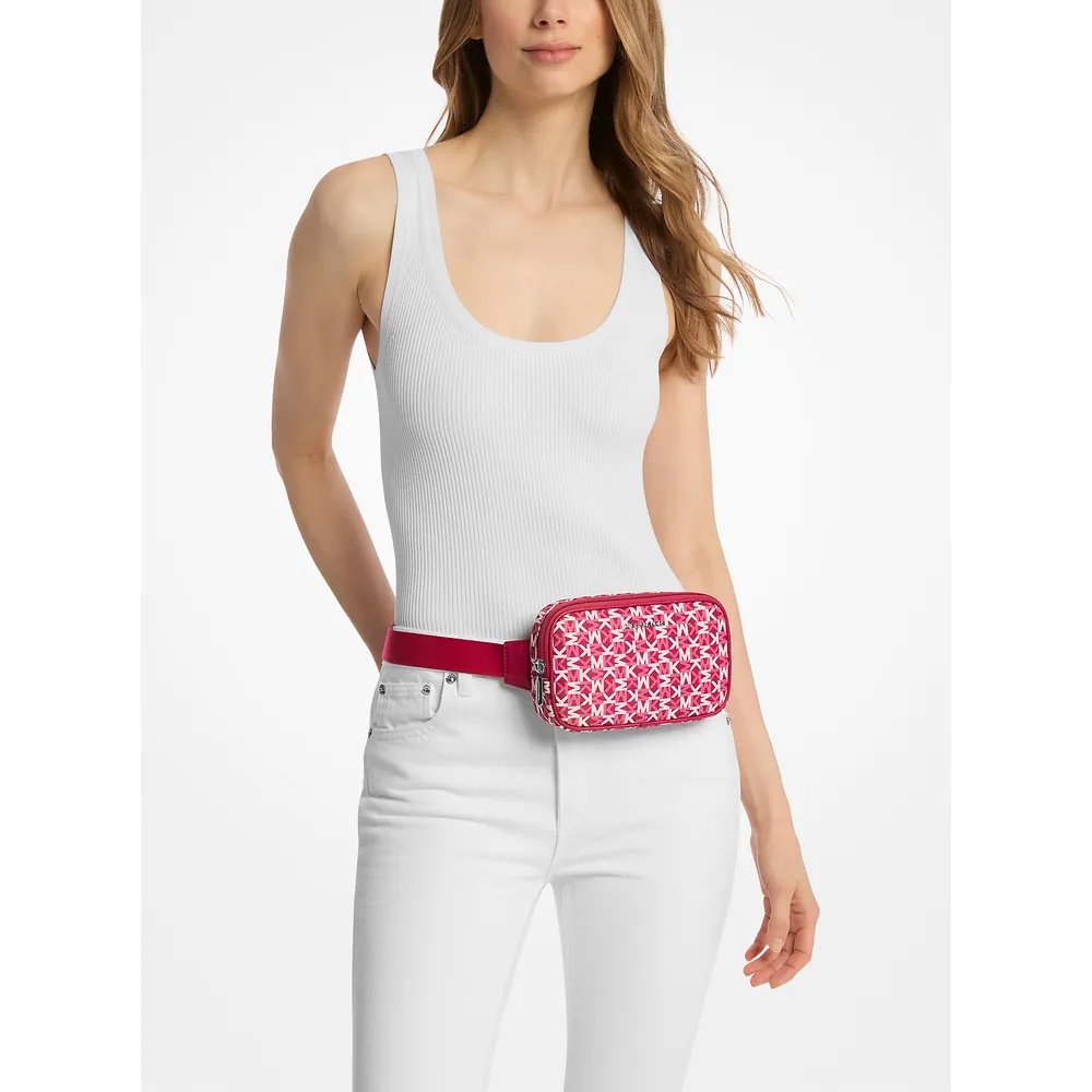Michael Kors Mochila con estampado de logotipo Khai | Dk Raspberry