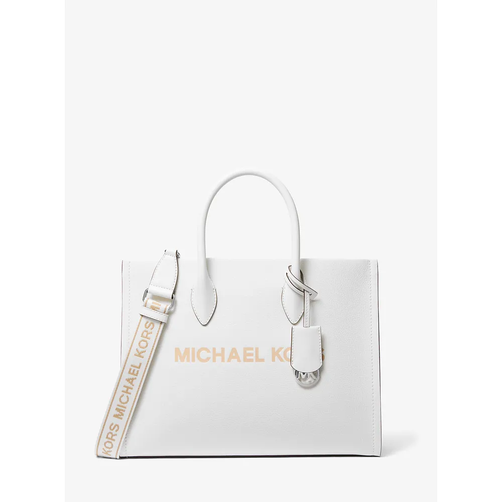 Michael Kors Bolso tote Bolso Mirella de piel granulada | Optic White
