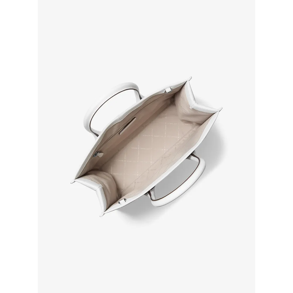Michael Kors Bolso tote Bolso Mirella de piel granulada | Optic White