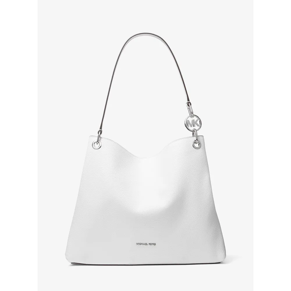 Michael Kors Bolso de piel granulada Christina | Optic White