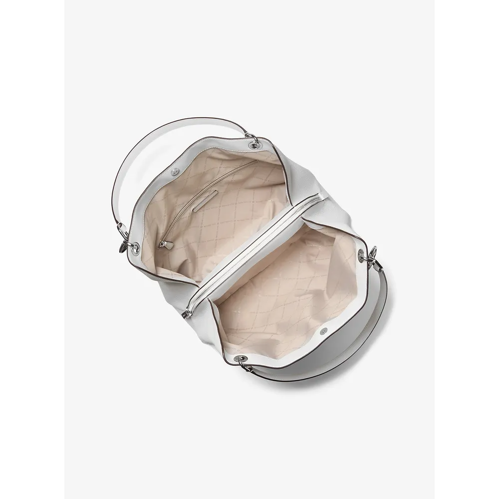 Michael Kors Bolso de piel granulada Christina | Optic White