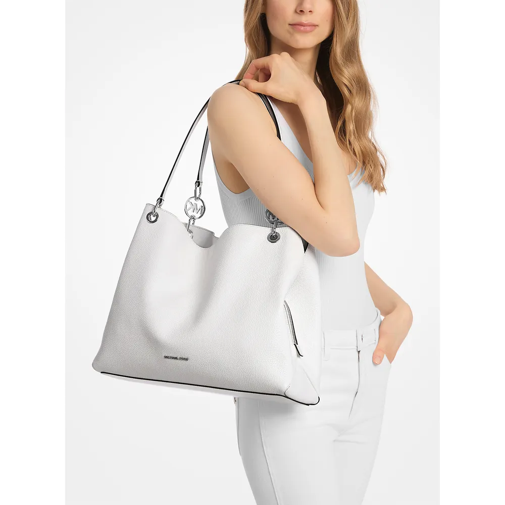 Michael Kors Bolso de piel granulada Christina | Optic White