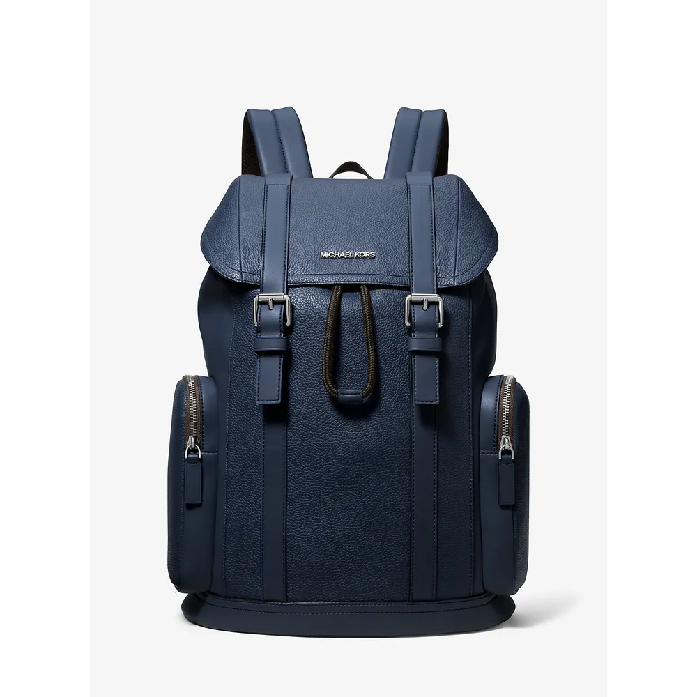 Michael Kors Mochila de cuero granulado Cooper | Navy