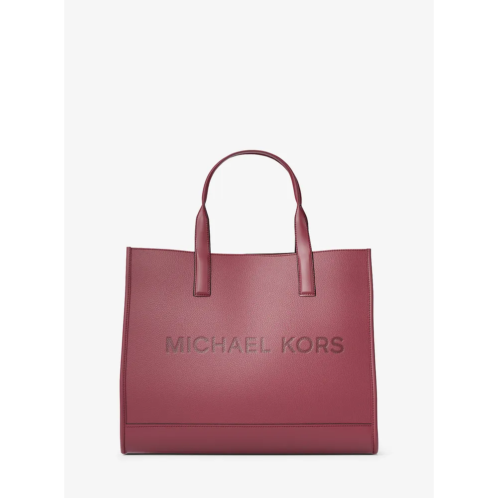 Michael Kors Bolso tote de piel granulada en relieve | Cereza