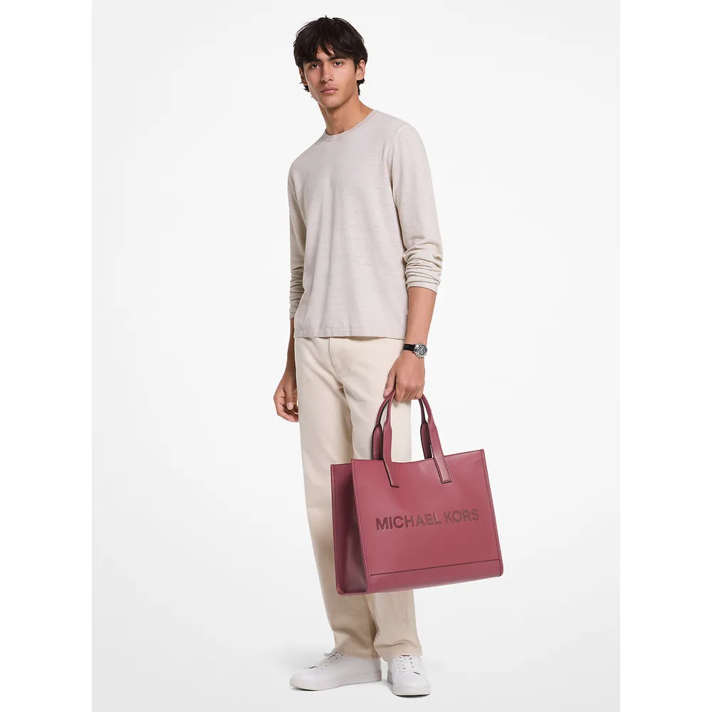 Michael Kors Bolso tote de piel granulada en relieve | Cereza