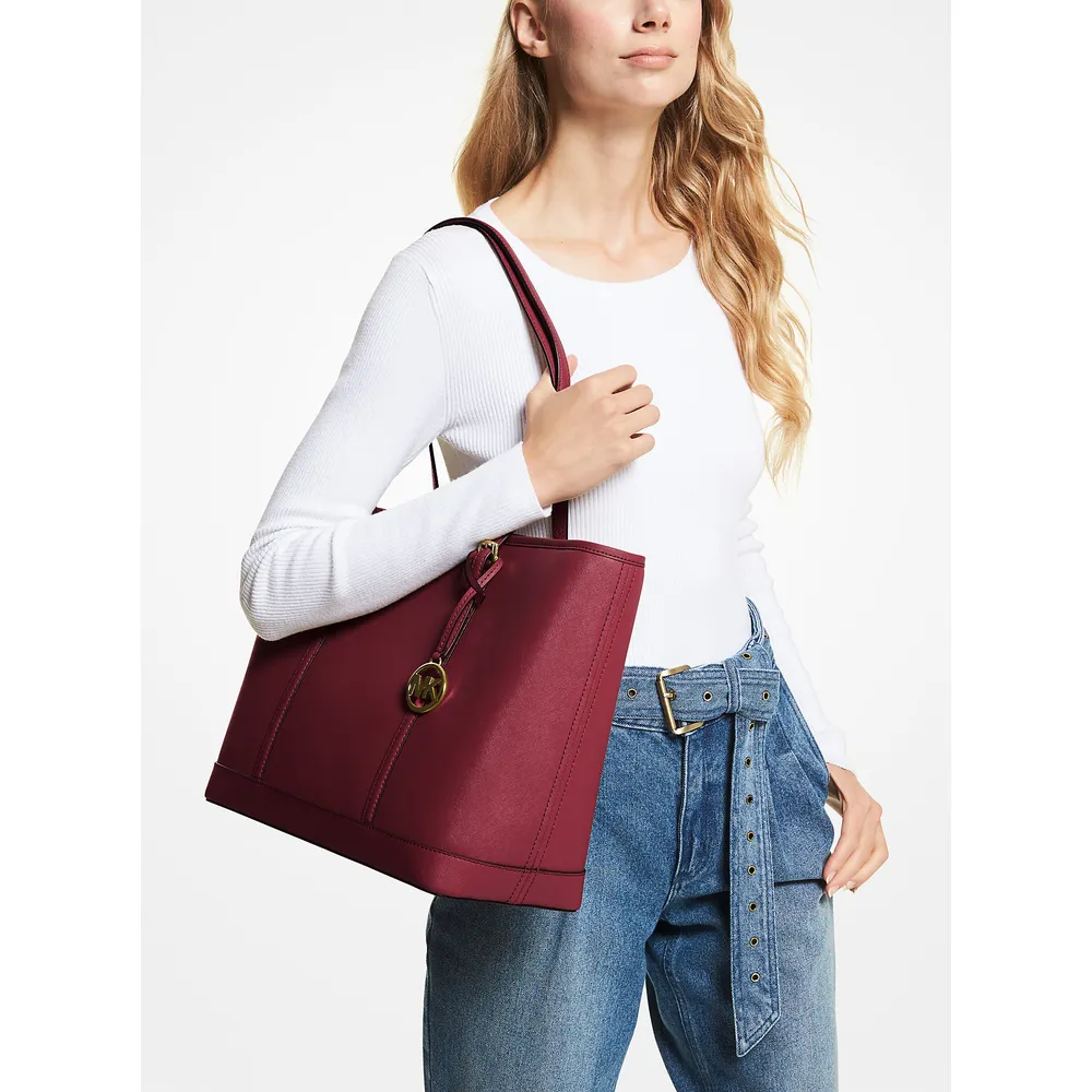 Michael Kors Bolso tote de piel saffiano Jet Set Travel | Cereza