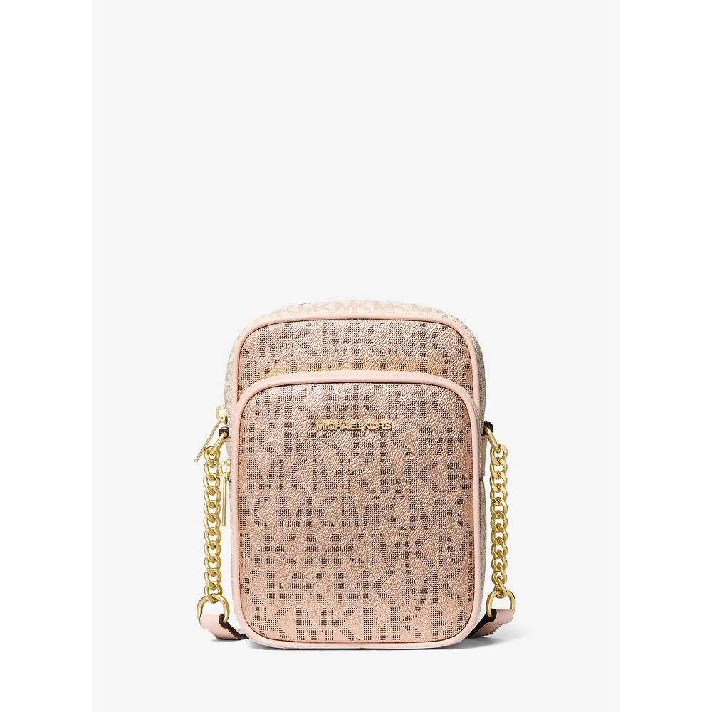mk785380417_0_webp.webp Michael Kors Bolso Jet Set con logotipo metálico de la firma | Rs Gld Multi
