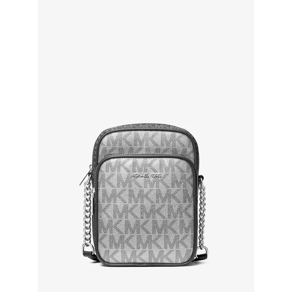 Michael Kors Bolso Jet Set con logotipo metálico de la firma | Silver Multi