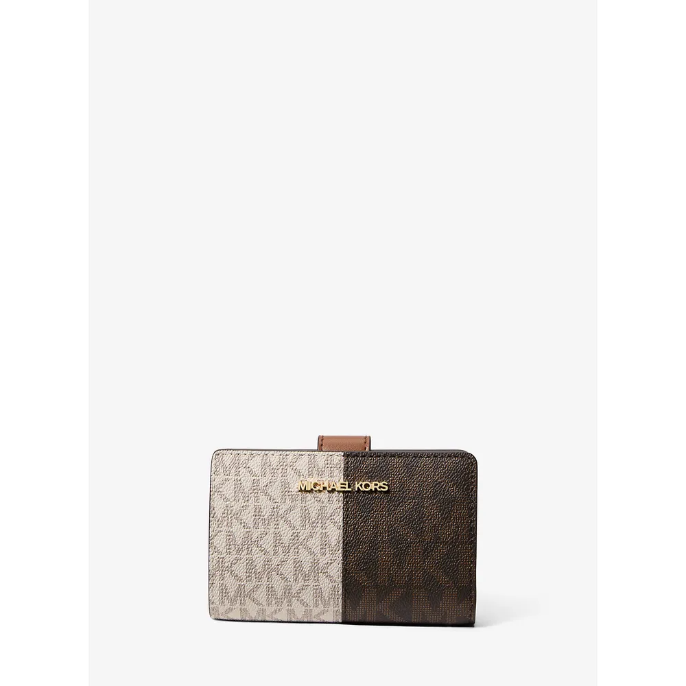 Michael Kors Cartera' Jet Set con logotipo bicolor | Marrón Multi