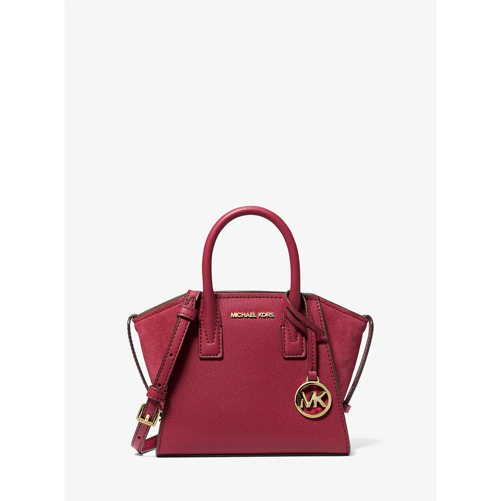 Michael Kors Bolso bandolera Avril de piel y ante | Cereza