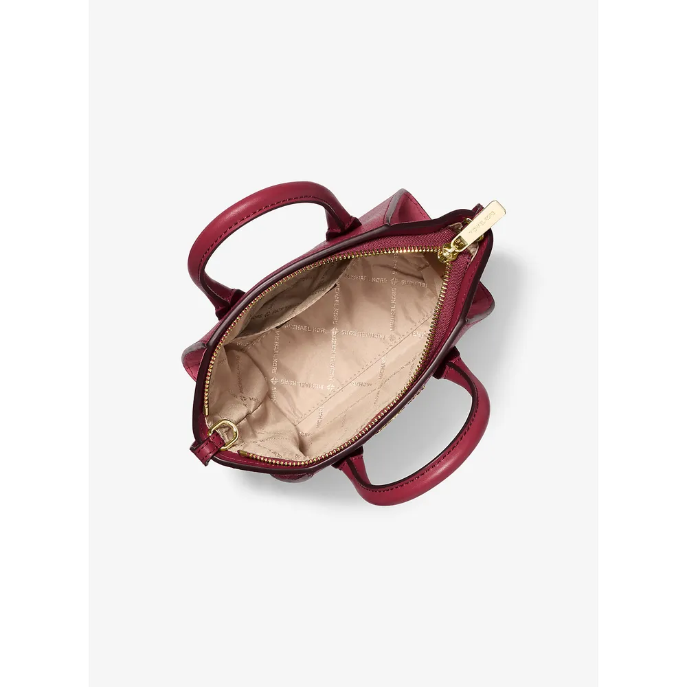 Michael Kors Bolso bandolera Avril de piel y ante | Cereza