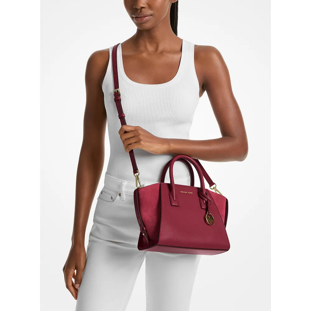 Michael Kors Bolso Avril de piel granulada | Cereza