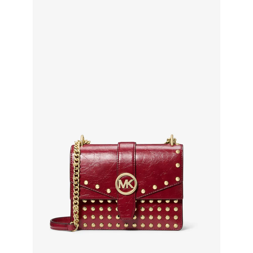 Michael Kors Bolso Greenwich con tachuelas y efecto desgastado | Cereza