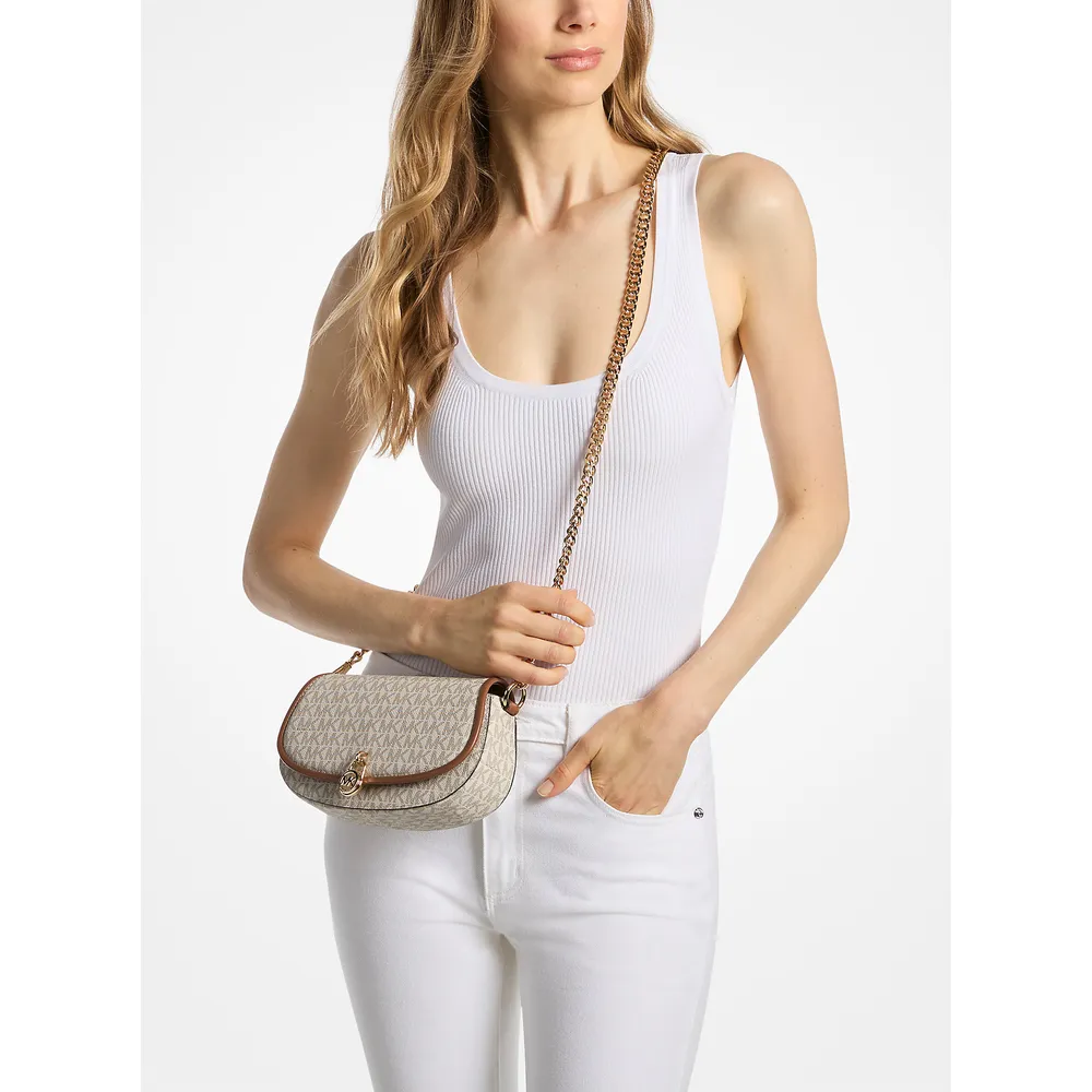 Michael Kors Bolso bandolera con logotipo de la firma Mila | Vainilla