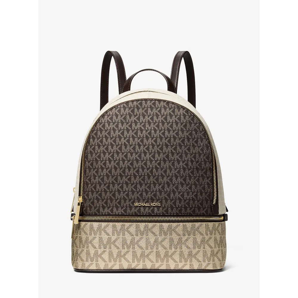 Michael Kors Mochila Rhea con logotipo metálico de la firma | Marrón