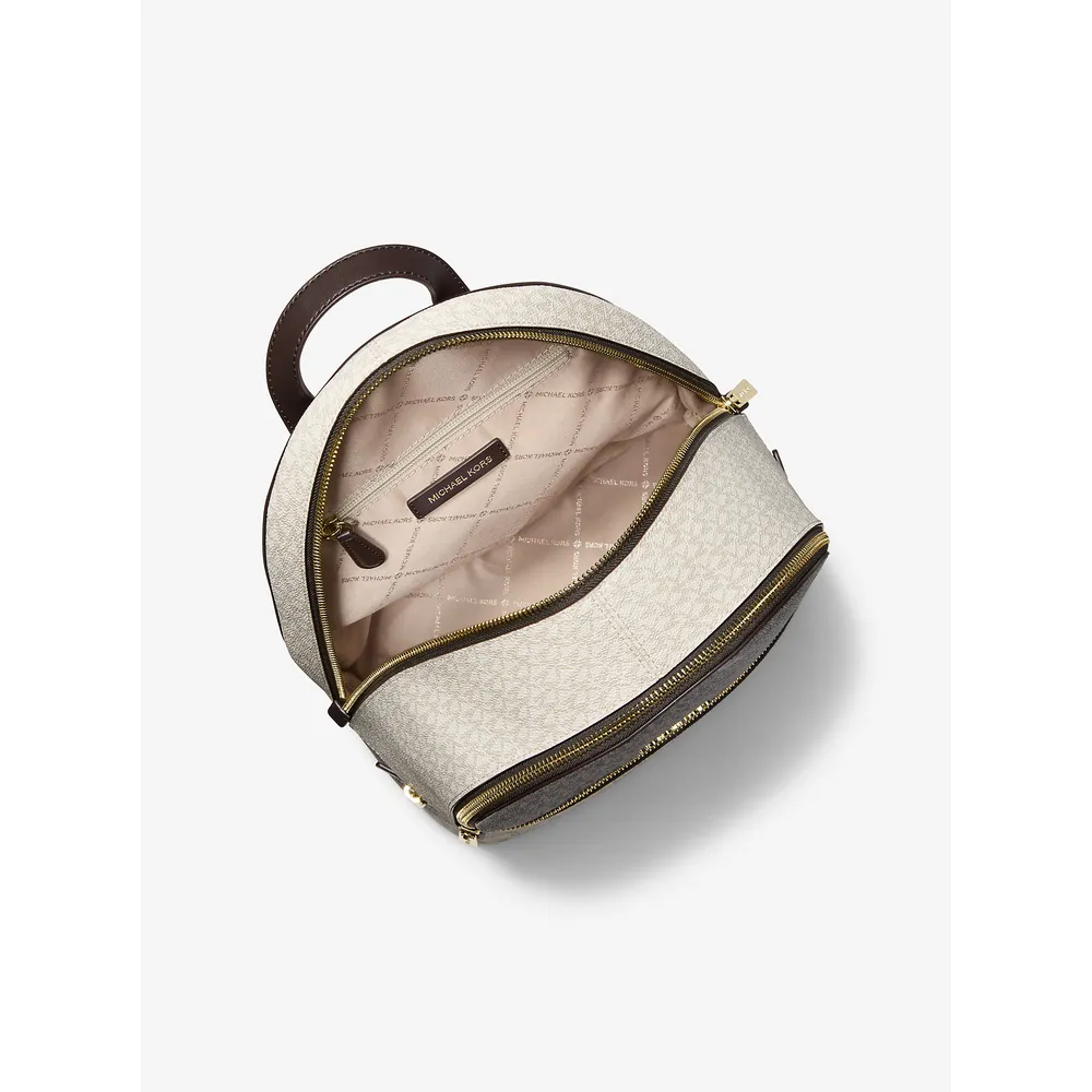 Michael Kors Mochila Rhea con logotipo metálico de la firma | Marrón