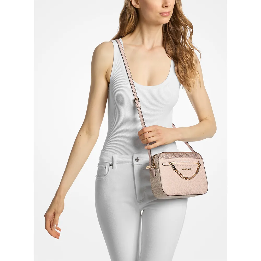 Michael Kors Bolso Jet Set con logotipo metálico de la firma | Powder Blush