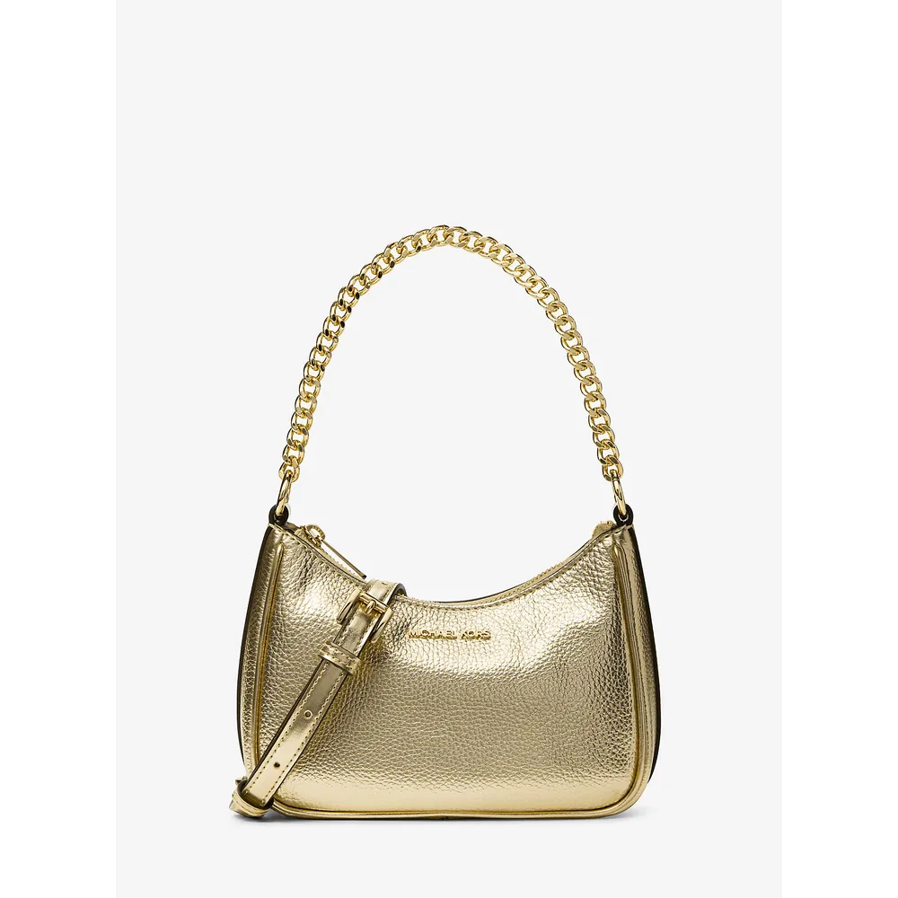 Michael Kors Bolso bandolera convertible metálico Jet Set Travel | Oro pálido