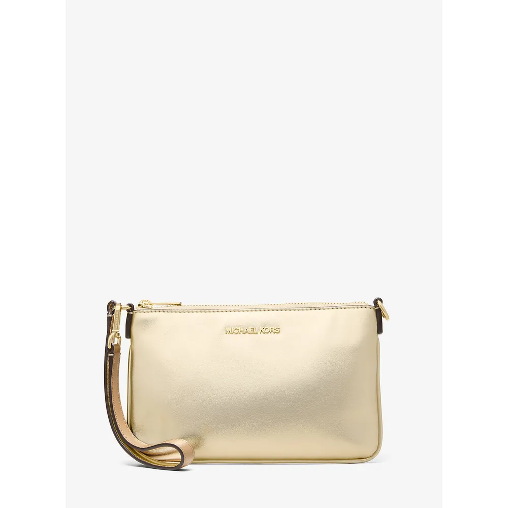 mk785380720_0_webp.webp Michael Kors Bolso de mano metálico Jet Set | Oro pálido
