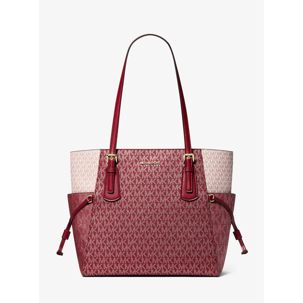 Michael Kors Bolso tote Voyager con logo distintivo metálico | Cereza