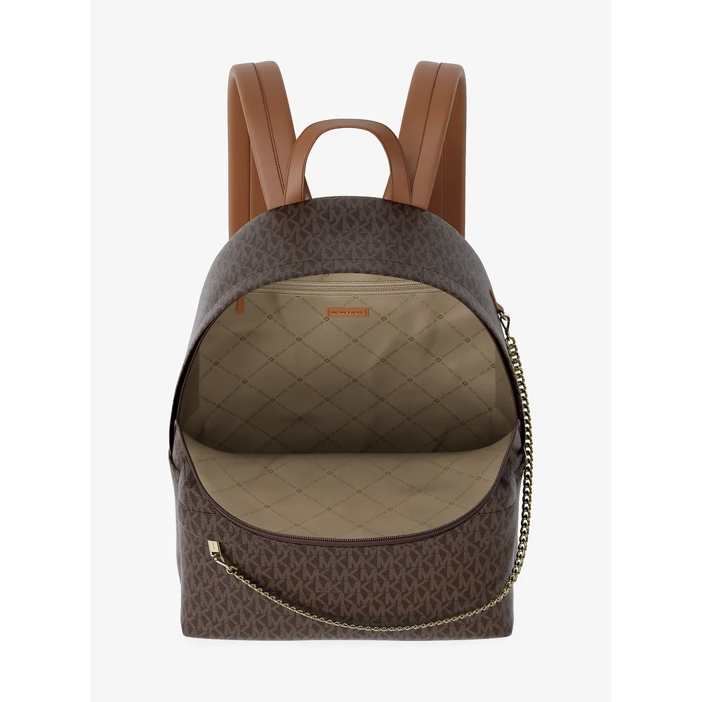 Michael Kors Mochila con logotipo de Slater Signature | Marrón