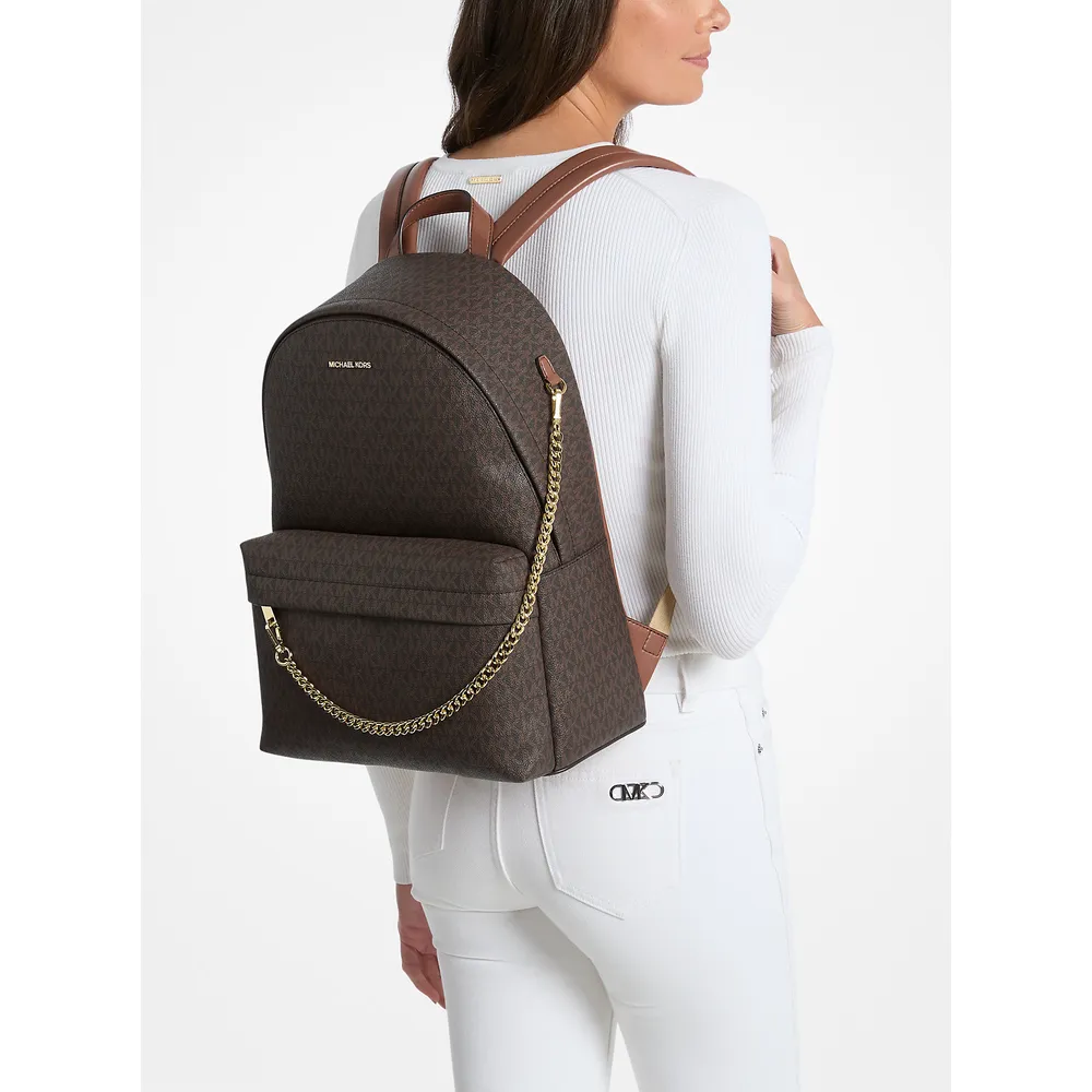 Michael Kors Mochila con logotipo de Slater Signature | Marrón