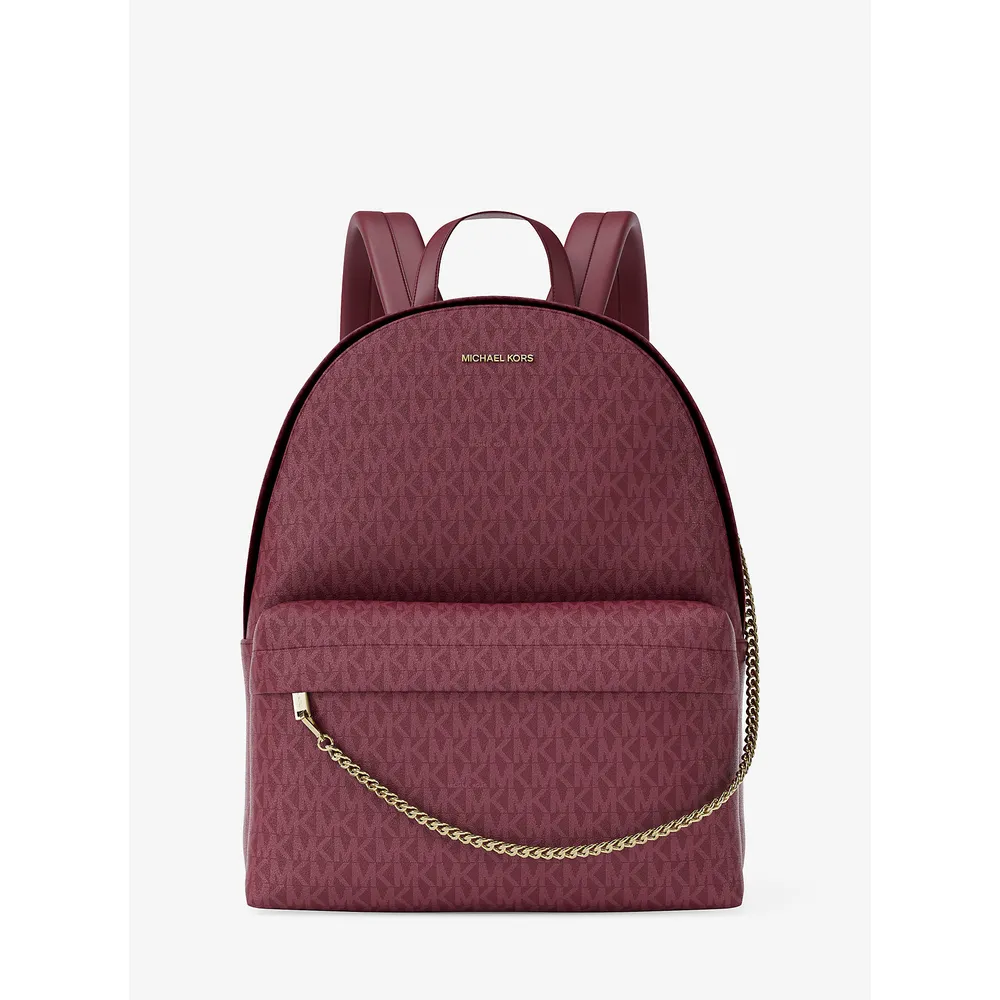 Michael Kors Mochila con logotipo de Slater Signature | Cereza