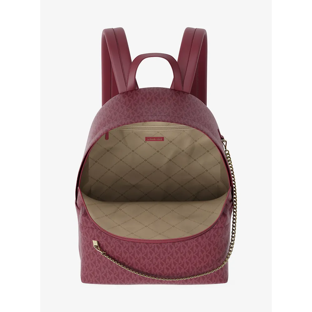Michael Kors Mochila con logotipo de Slater Signature | Cereza