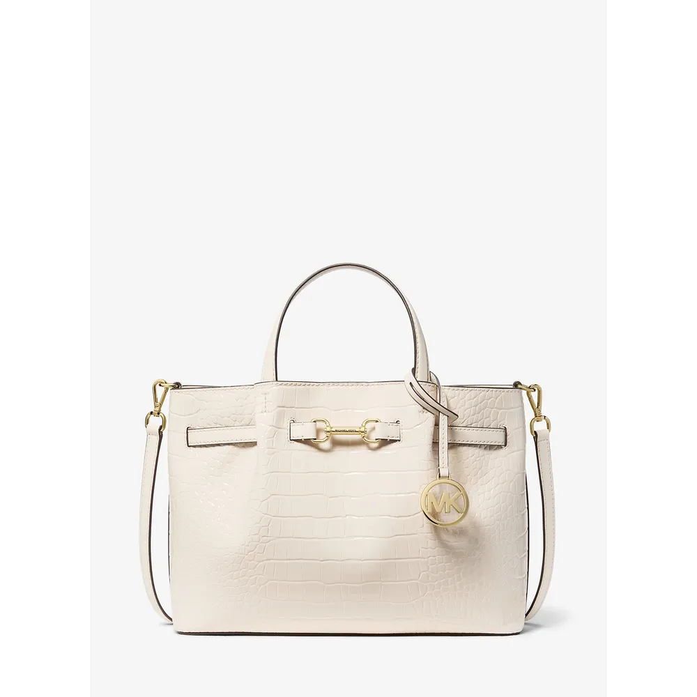 Michael Kors Cartera Carson con relieve de cocodrilo | Lt Cream