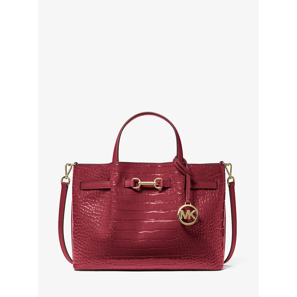 Michael Kors Cartera Carson con relieve de cocodrilo | Cereza