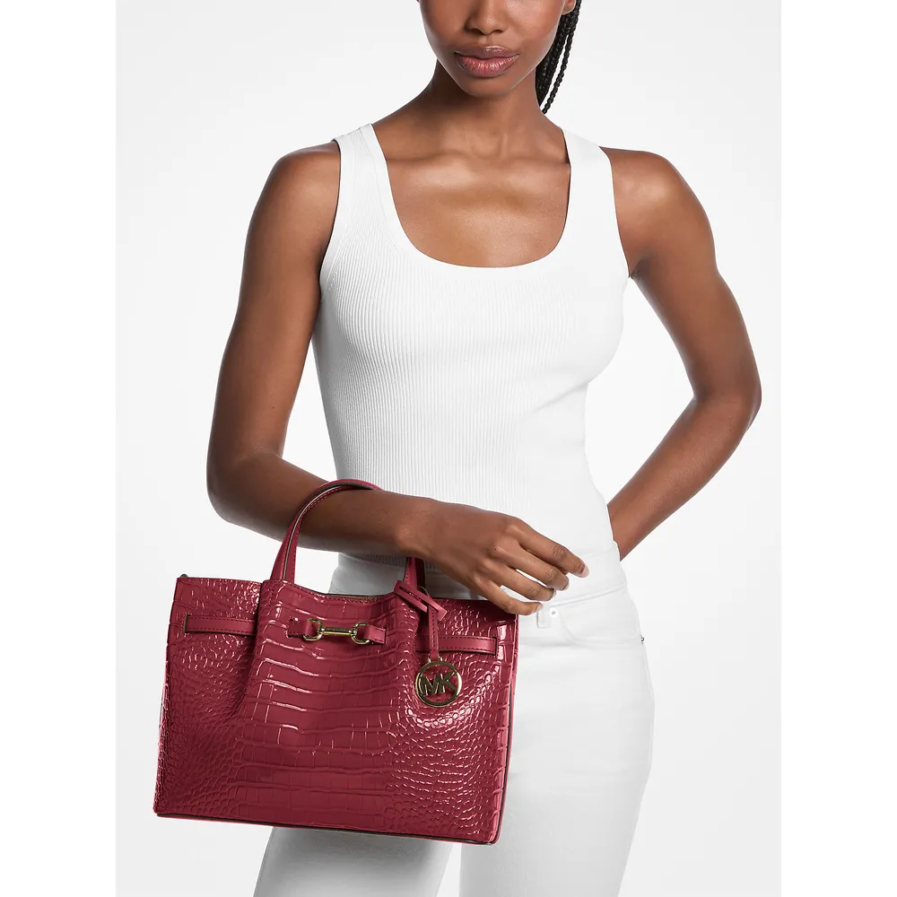 Michael Kors Cartera Carson con relieve de cocodrilo | Cereza