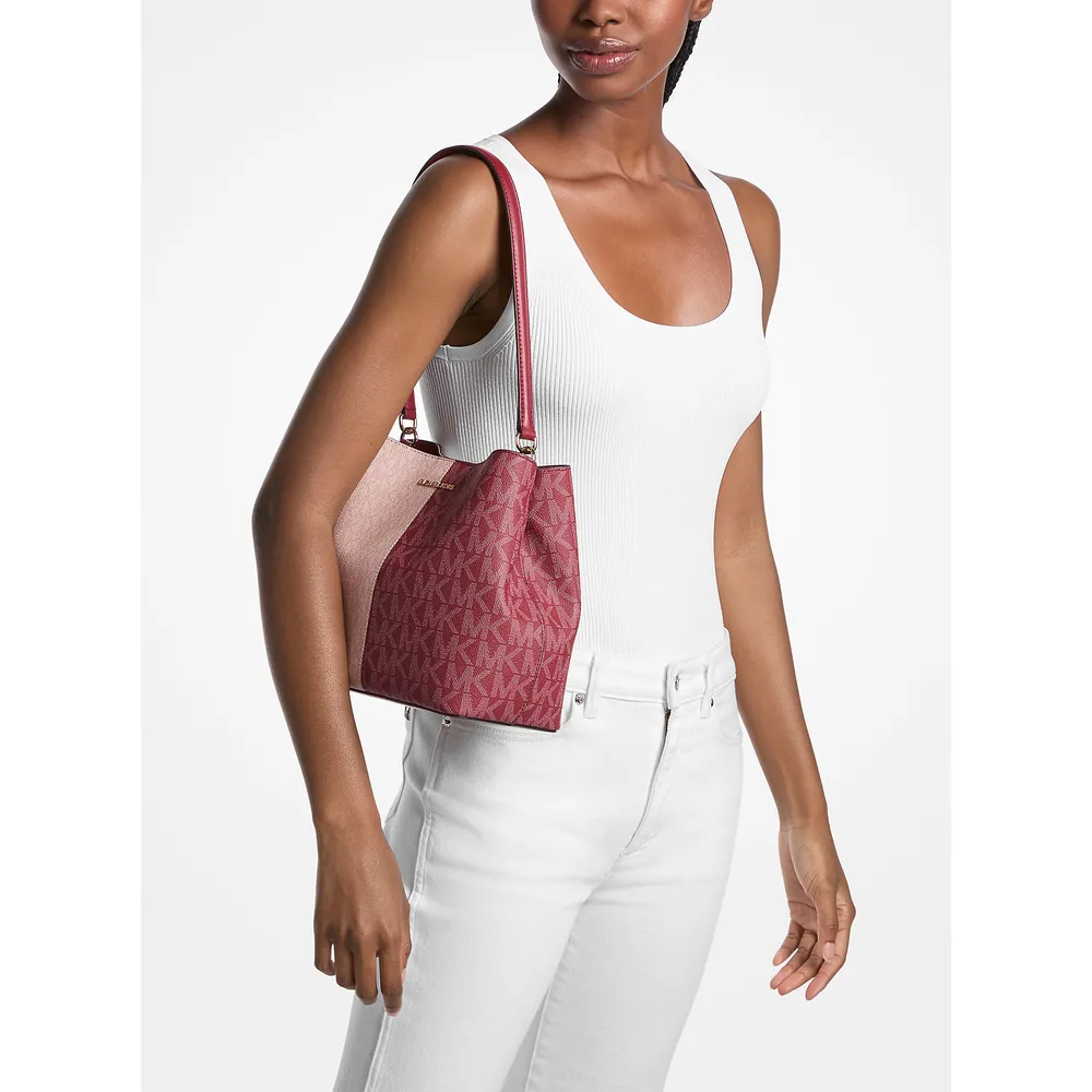 Michael Kors' Bolso Pratt' de dos tonos con logotipo de la firma | Cereza Multi
