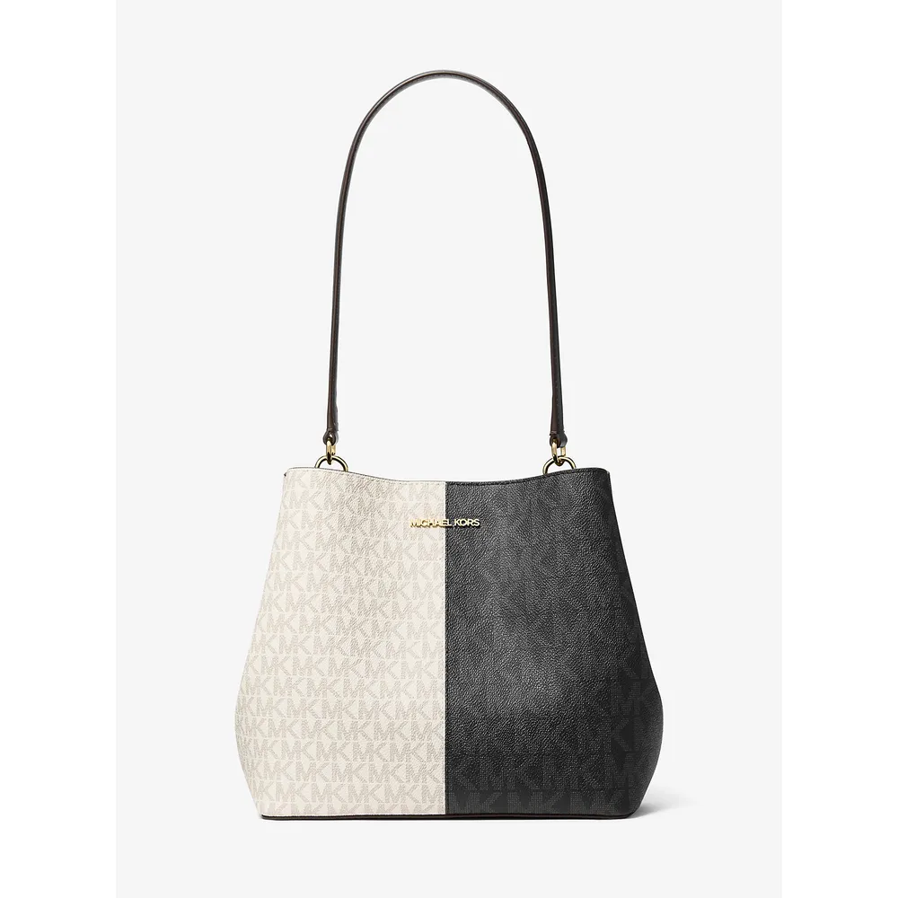 Michael Kors Bolso Pratt' de dos tonos con logotipo de la firma | Black Combo