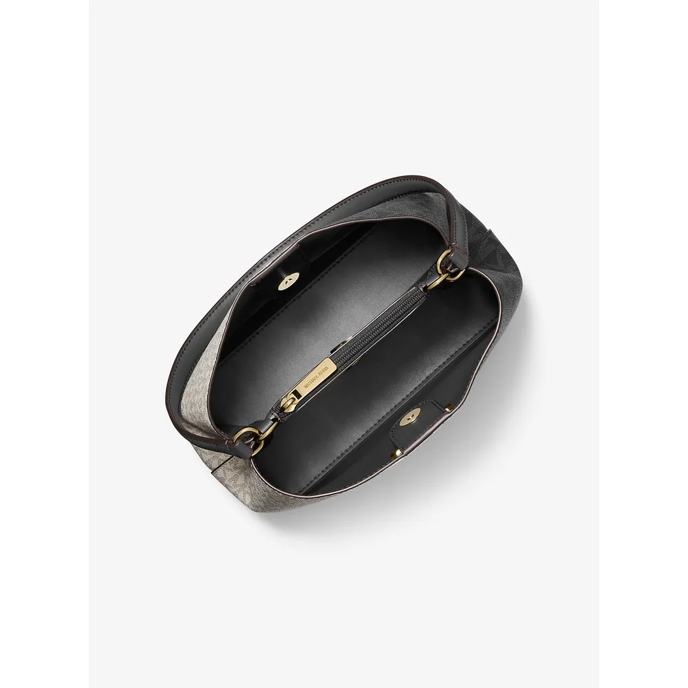Michael Kors Bolso Pratt' de dos tonos con logotipo de la firma | Black Combo