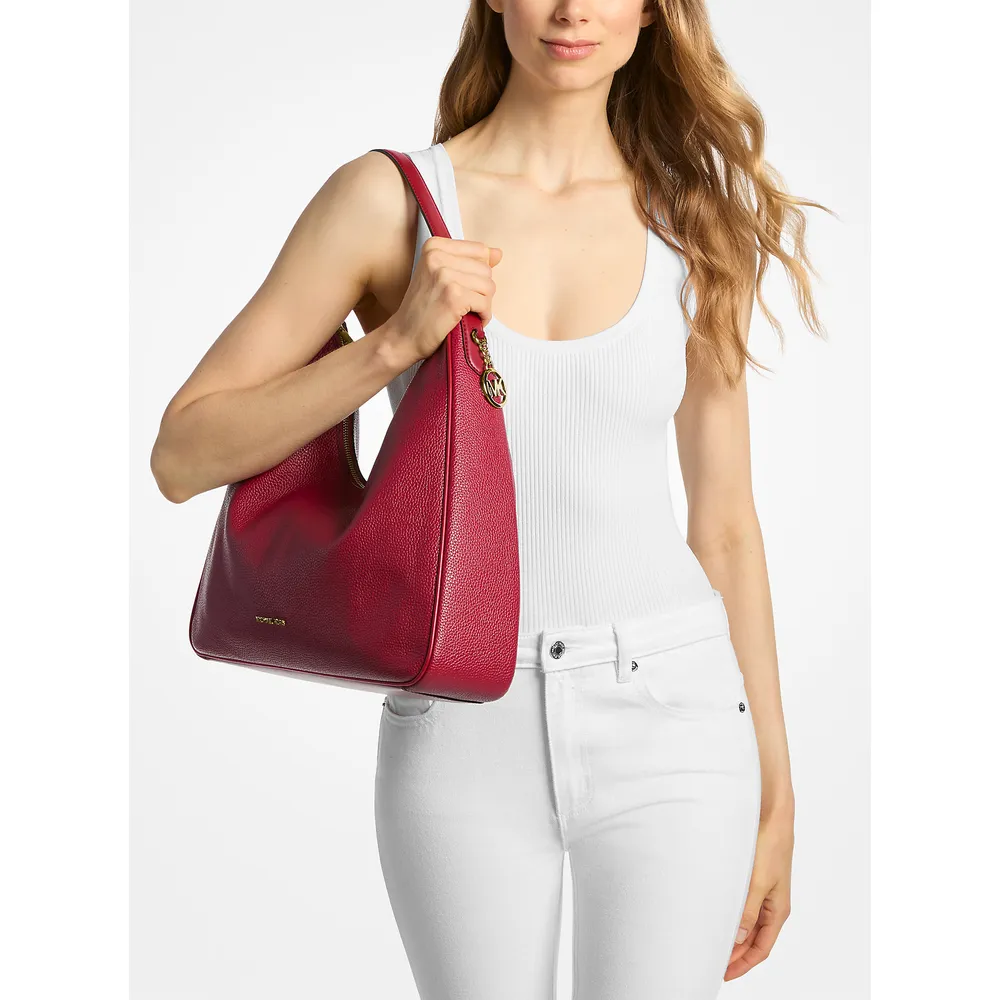 Michael Kors Bolso Nayla de piel granulada | Cereza