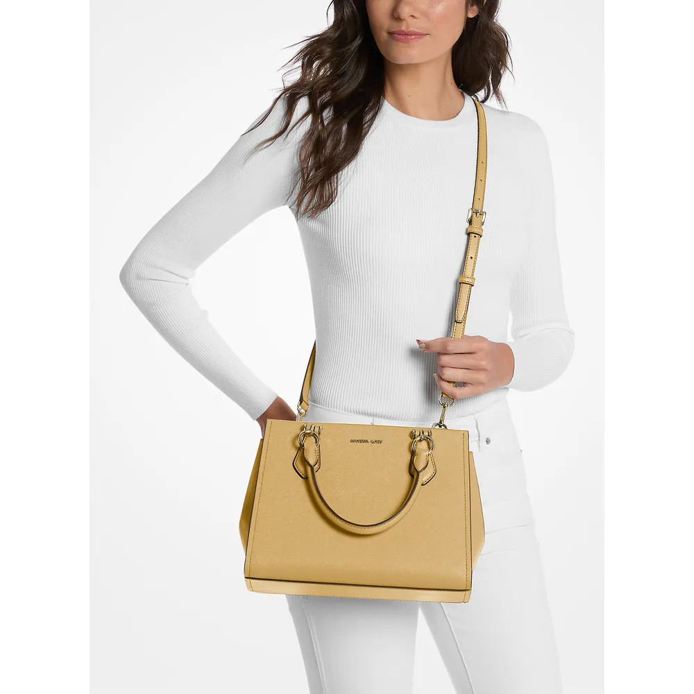 Michael Kors Bolso satchel Bolso de piel saffiano Marilyn | Miel