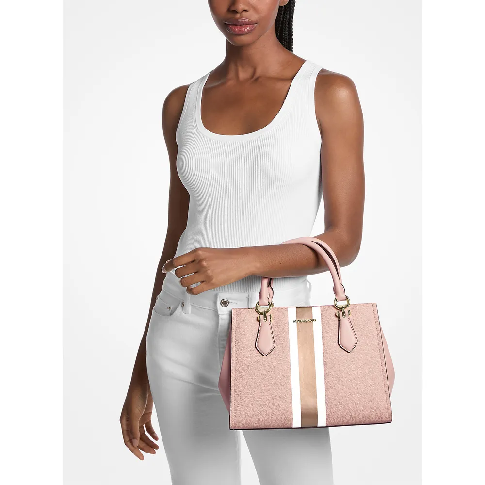 Michael Kors Bolso satchel Bolso con rayas Marilyn | Powder Blush