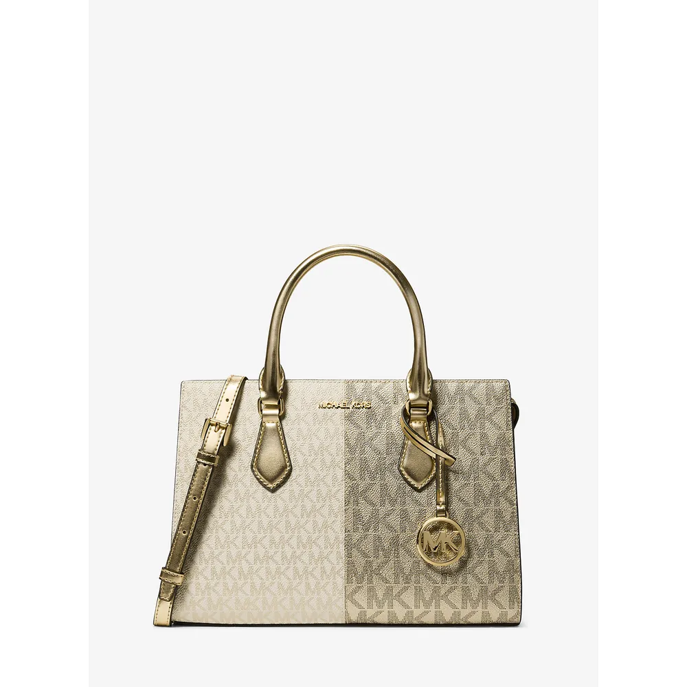 mk785380995_0_webp.webp Michael Kors' Bolso satchel Bolso Sheila | Oro pálido