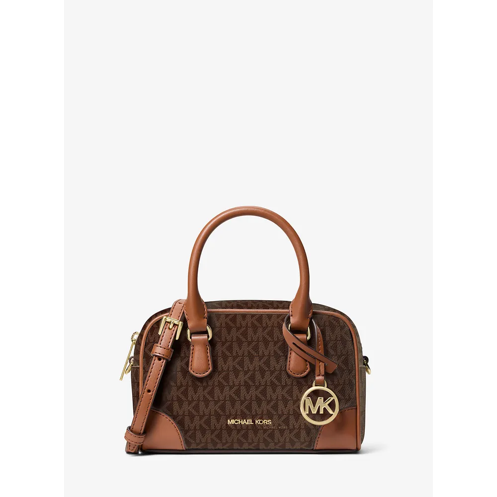 Michael Kors Bolso satchel con logotipo de la firma Thompson | Marrón